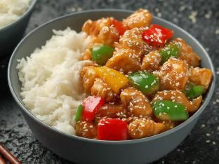 Sesame Chicken and Rice