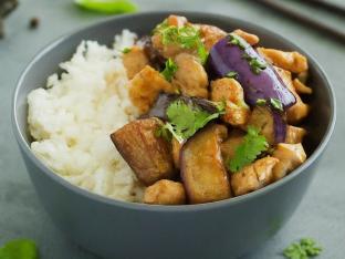 Eggplant Chicken and Rice