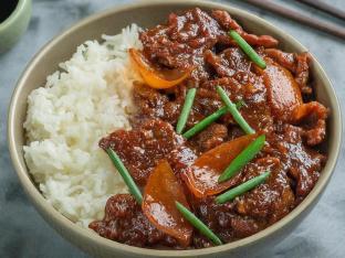 Spicy Mongolian Beef and Rice