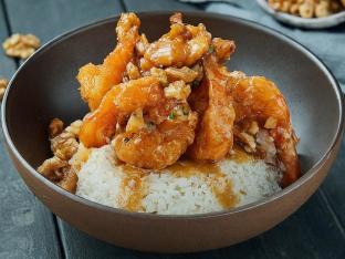 Honey Walnut Shrimp and Rice