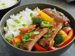 Salt and Pepper Pork Ribs and Rice