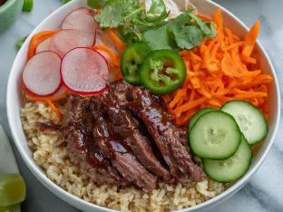 Bbq Beef and Brown Rice Vietnamese Bowl Bbq Beef and Brown Rice Vietnamese Bowl