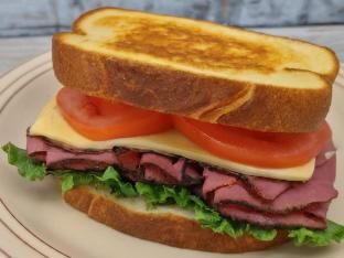 Pastrami and Gouda on Texas Toast