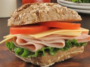 Ham and American Cheese on Multi-Grain Bread