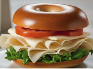 Turkey and Provolone on Plain Bagel