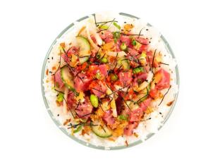 Regular Spicy Ahi over Salad