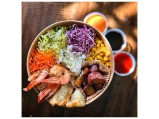 Gluten-Free Shrimp Bibimbap | White Rice | Corn Salad & Sweet Potato Gluten-Free Shrimp Bibimbap | White Rice | Corn Salad & Sweet Potato