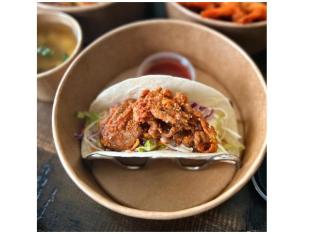 Pork Bulgogi Taco Plate | Korean Salad & White Rice Pork Bulgogi Taco Plate | Korean Salad & White Rice