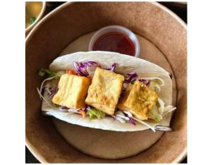 Tofu Taco Plate | Korean Salad & White Rice Tofu Taco Plate | Korean Salad & White Rice