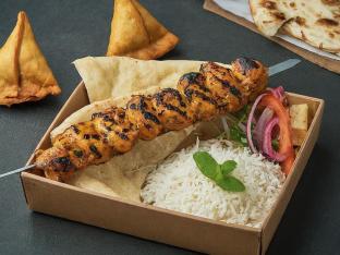 Kabob | White Basmati Rice | Plain Naan and Samosa Kabob | White Basmati Rice | Plain Naan and Samosa