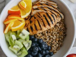 Grilled Chicken Grain Bowl | Fruit Cup