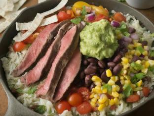 Carne Asada Burrito Bowl | Borracho Beans