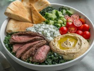 Gyro Bowl with Herbed Beef Petite Tender Gyro Bowl with Herbed Beef Petite Tender