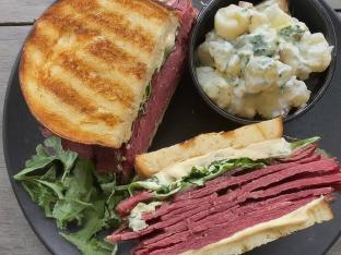 Copy of [Marble Rye Pastrami Sandwich and Pastrami Potato Salad]