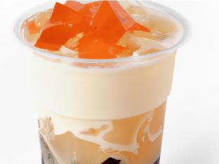 Sea Salt Cream Top Thai Tea with Lychee Jelly [Half Sweet]