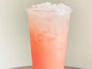 Strawberry Yakult with Lychee Jelly [Half Sweet]