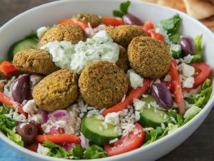 Falafel w/ Rice and Greek Salad Box