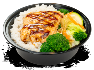 Teriyaki Salmon Bowl | White Rice Teriyaki Salmon Bowl | White Rice