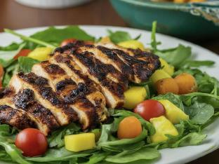 Jerk Chicken Salad Box with Curried Channa and Aloo [Small]