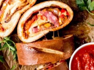 BBQ Chicken Bacon Stromboli BBQ Chicken Bacon Stromboli