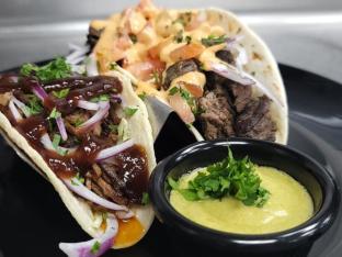 Asada Tacos on Corn Tortillas Boxed Asada Tacos on Corn Tortillas Boxed
