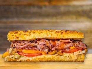 Smoked Brisket Sandwich with Garden Salad Smoked Brisket Sandwich with Garden Salad