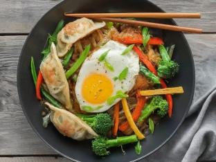 Mixed Veggie See-U with Vegetable Gyoza
