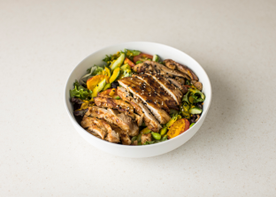 Chicken Thigh Salad with Carrot Ginger Dressing Chicken Thigh Salad with Carrot Ginger Dressing