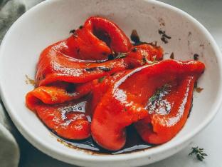 Roasted Bell Peppers With Balsalmic Roasted Bell Peppers With Balsalmic