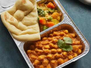 Chana Masala with Veggie Korma and Naan Chana Masala with Veggie Korma and Naan