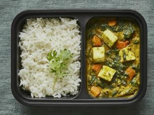 Saag/Palak Paneer with Rice and Veggie Korma Saag/Palak Paneer with Rice and Veggie Korma