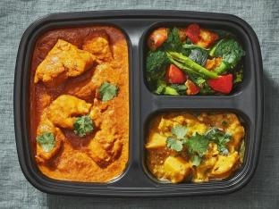 Light Carb Butter Chicken with Veggie Korma and Tawa Vegetables Light Carb Butter Chicken with Veggie Korma and Tawa Vegetables
