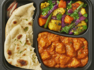 Chicken Tikka Masala with Naan and Tawa Vegetables Chicken Tikka Masala with Naan and Tawa Vegetables