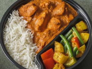 Chicken Curry with Rice and Tawa Veggies (Allergen Free) Chicken Curry with Rice and Tawa Veggies (Allergen Free)