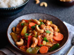 Golden Cashew with Mixed Veggies. Golden Cashew with Mixed Veggies.