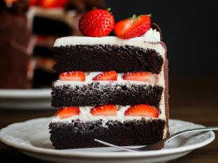Chocolate Strawberry Cake Slice Chocolate Strawberry Cake Slice