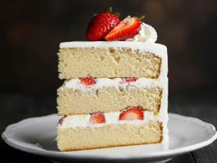 Strawberry Soft Cream Cake Slice Strawberry Soft Cream Cake Slice