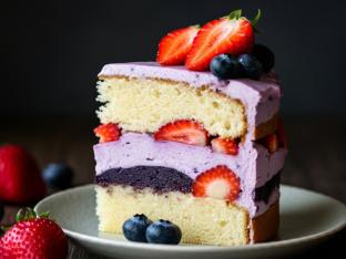 Blueberry Yogurt Cake Slice Blueberry Yogurt Cake Slice