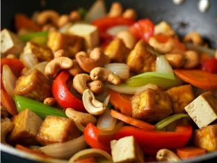 Golden Cashew Stir-Fry with Tofu Golden Cashew Stir-Fry with Tofu