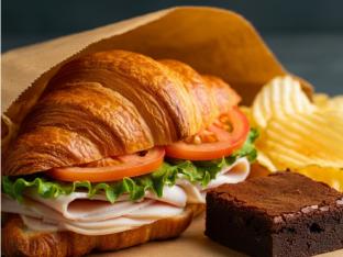 Turkey and Provolone Croissant Sandwich Box Turkey and Provolone Croissant Sandwich Box