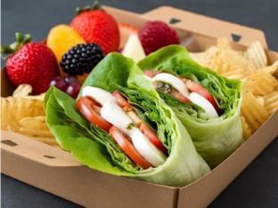 Gluten Free Caprese Vegetarian Lettuce Wrap Deluxe Boxed Meal