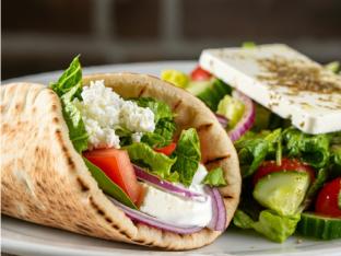 Veggie Cheese Pita Wrap Boxed Meal Veggie Cheese Pita Wrap Boxed Meal