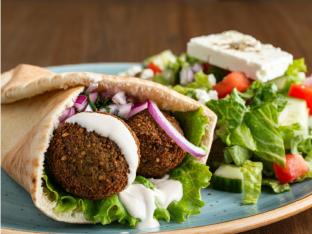 Falafel Pita Wrap Boxed Meal Falafel Pita Wrap Boxed Meal