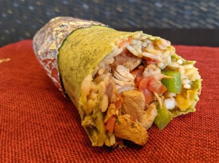 Dairy Free Chile Verde Burrito With Salsa