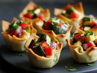Mediterranean Salad Filo Cups Mediterranean Salad Filo Cups