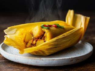 Vegan Potato & Soyrizo Tamale Vegan Potato & Soyrizo Tamale