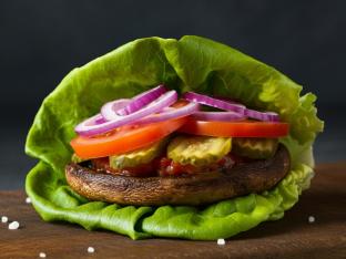 Vegan Grilled Portobello Mushroom Lettuce Wrap Vegan Grilled Portobello Mushroom Lettuce Wrap