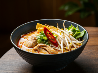 Tom Yum Noodle Soup with Chicken (Gluten Free) Tom Yum Noodle Soup with Chicken (Gluten Free)
