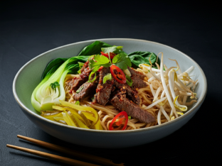 Dan Dan Noodle with Beef (Gluten Free) Dan Dan Noodle with Beef (Gluten Free)