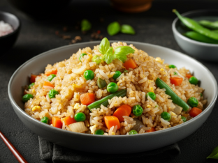 Fried Rice with Green Beans (Gluten Free) Fried Rice with Green Beans (Gluten Free)